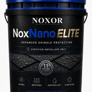 NOXNANO ÉLITE POUR INSTALLATEURS CERTIFIÉS NOXOR Traitement nano  11 ans de protection  garantie.Exclusivement pour les toitures en bardeaux d’asphalte.